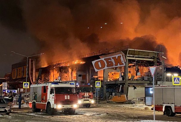 Пожар в ТЦ «Мега Химки» (Фото Дарья Соколовой /ТАСС) 
