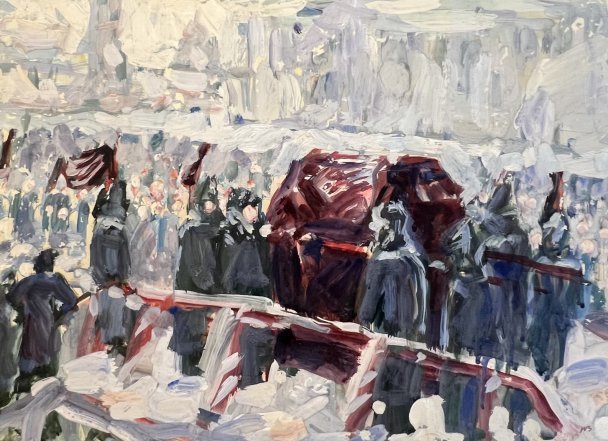 Юрий Злотников, «Похороны вождя», 1956 (Музей нонконформизма)