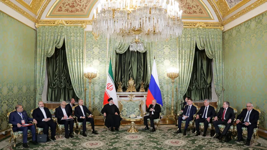 Встреча Владимира Путина и президента Ирана Эбрахима Раиси в Москве (Фото Zuma / TASS)