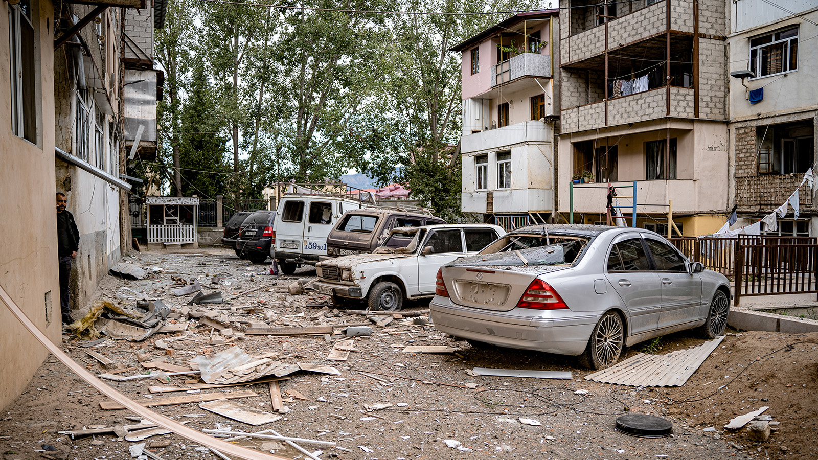 Последствия обстрела Нагорного Карабаха