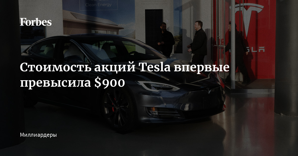 Стоимость акций tesla