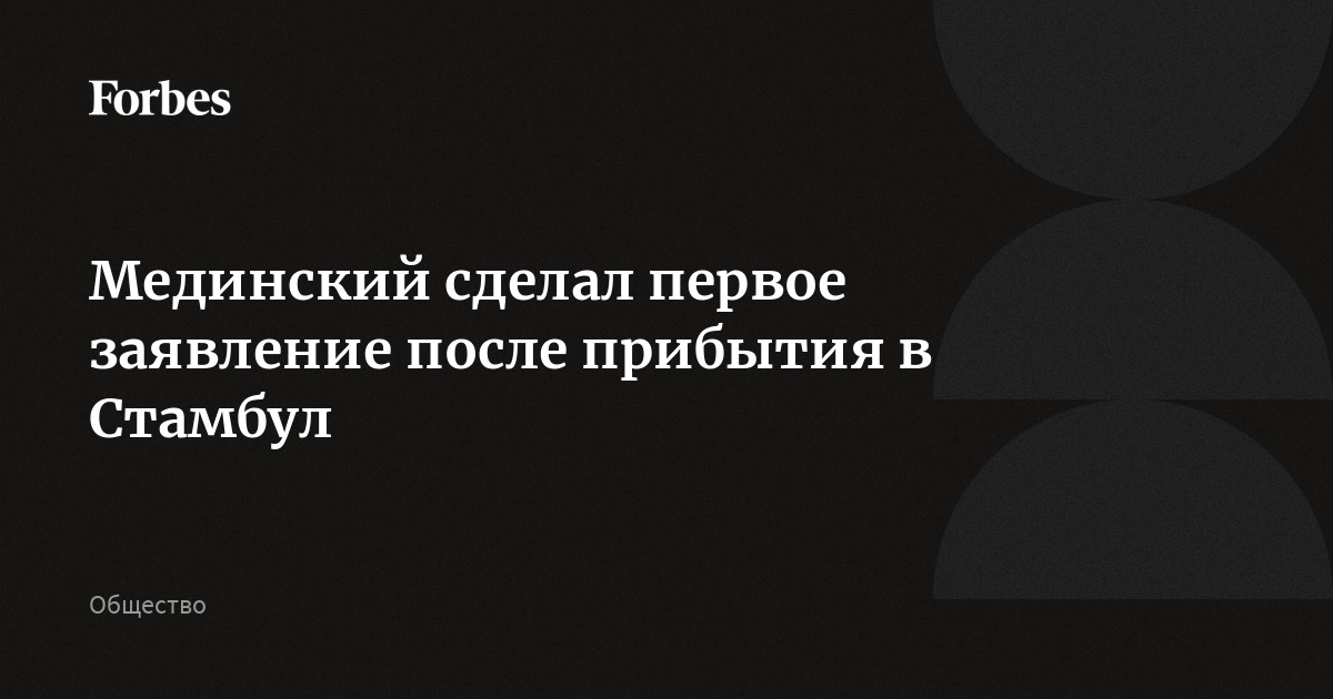 Мединский сделал первое заявление после прибытия в Стамбул