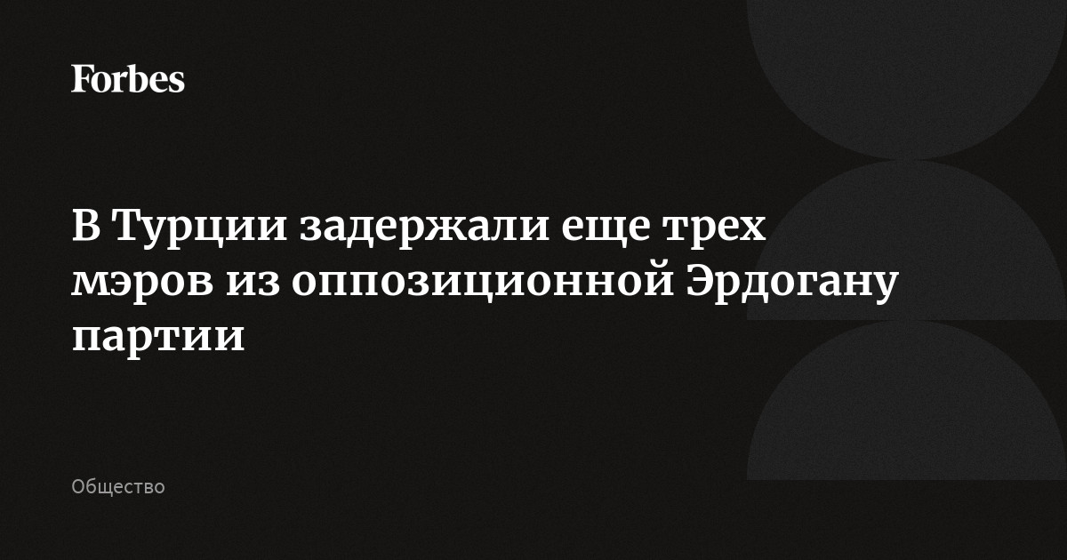В Турции задержали еще трех мэров из оппозиционной Эрдогану партии