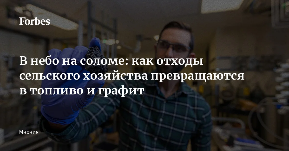 Из сельскохозяйственных отходов можно делать топливо и новые материалы. Задача ученых — сделать это производство рентабельным. Научный обозреватель Forbes Анатоли