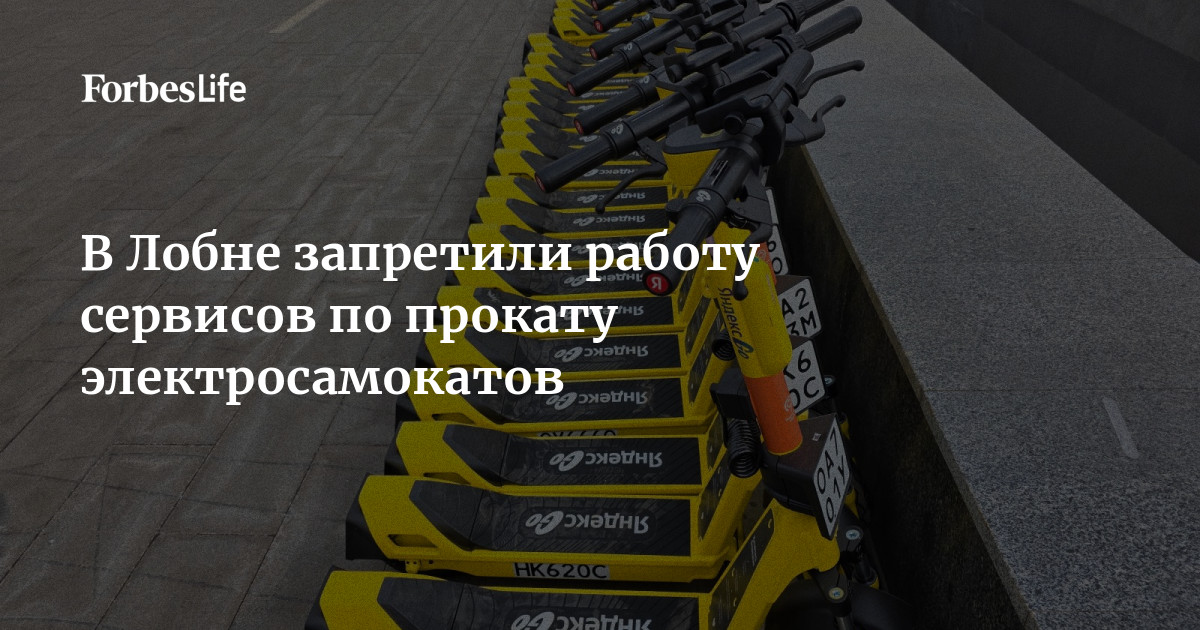 В Лобне в Московской области запретили работу сервисов по прокату электросамокатов. Ранее аналогичное решение приняли власти Люберец, Котельников и Раменского
