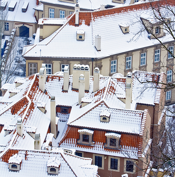 В Чехии обязанность чистить снег лежит на городских властях