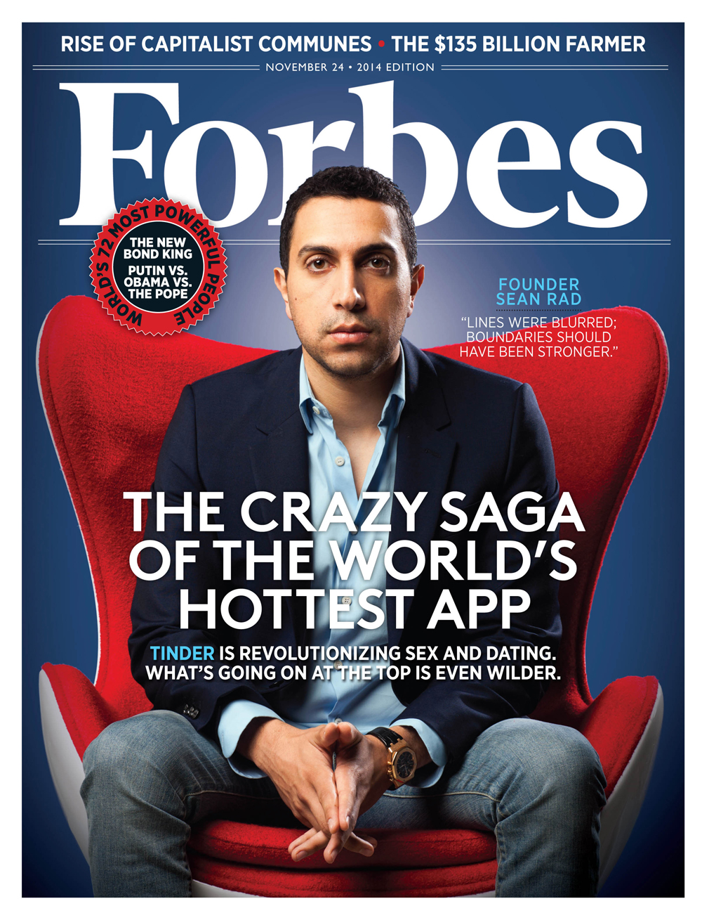 Шон Рэд на обложке ноябрьского номера американского Forbes