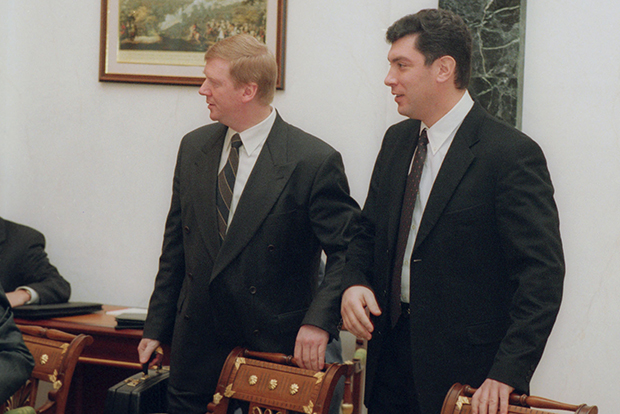 Анатолий Чубайс и Борис Немцов, вице-премьеры РФ, 1998 год
