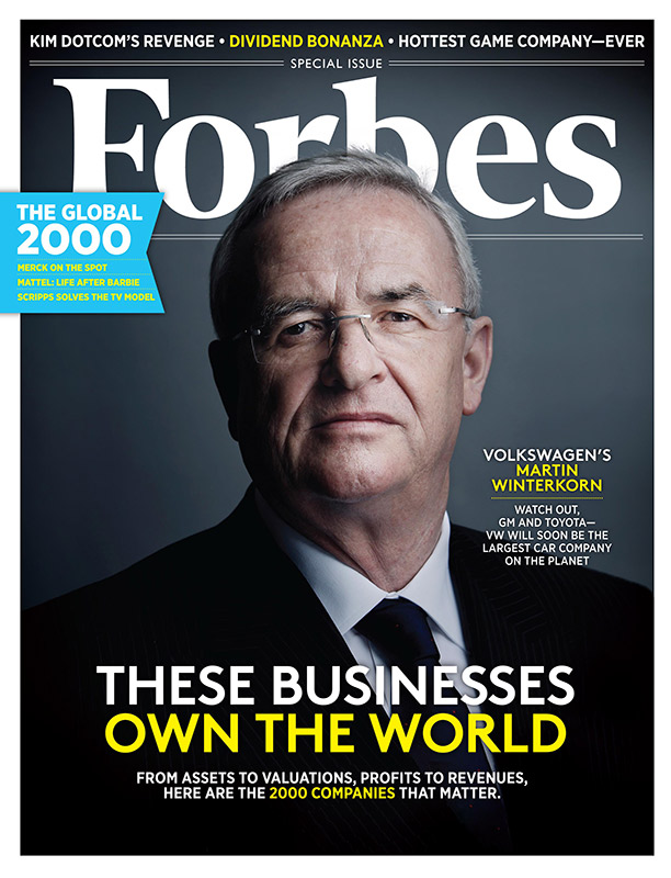 Мартин Винтеркорн на обложке американского Forbes, 2013 год