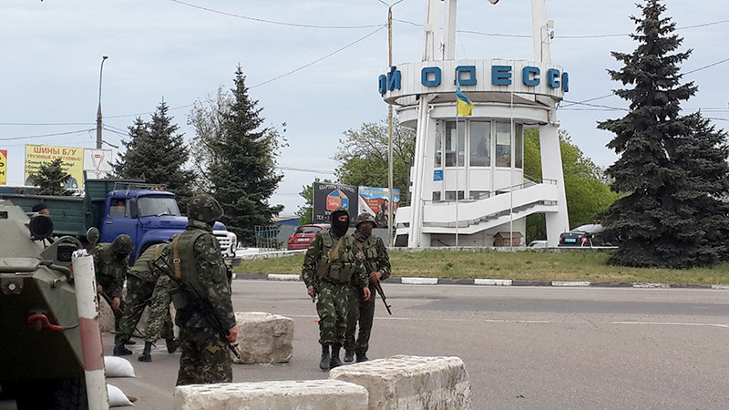 Блокпост на въезде в Одессу, 9 мая