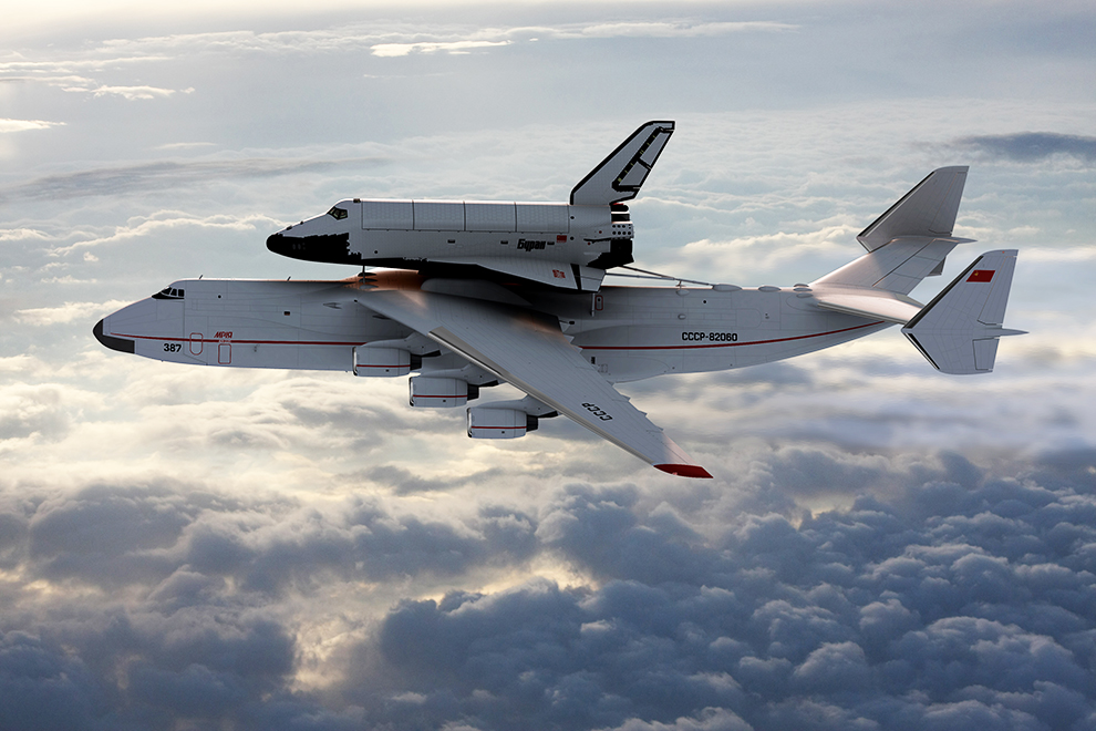 Ан-225 «Мрия» известен всему миру в первую очередь как воздушный транспортировщик орбитального корабля «Буран». 